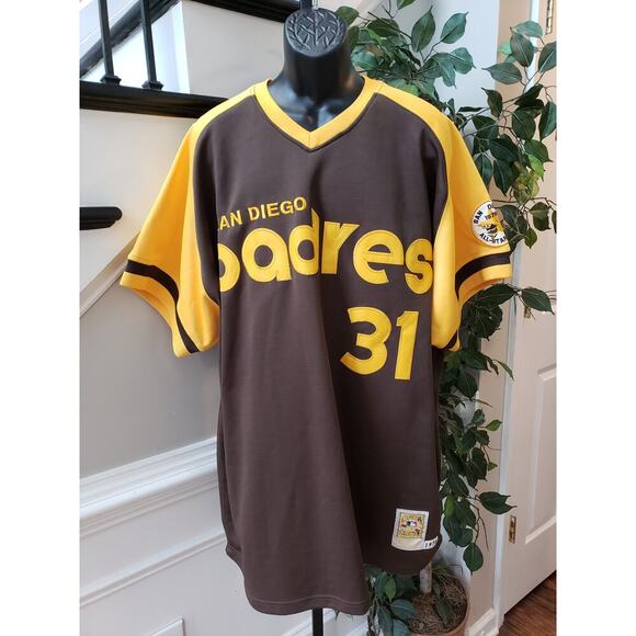 Dave Winfield Baseball Jersey Men Size 3X San Diego Padres Short Sleeve V-Neck - Picture 2 of 11